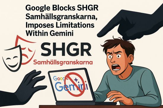 Pressmeddelande – Google blockerar alla samhällsgranskarnas webadresser  genom AI:n Gemini